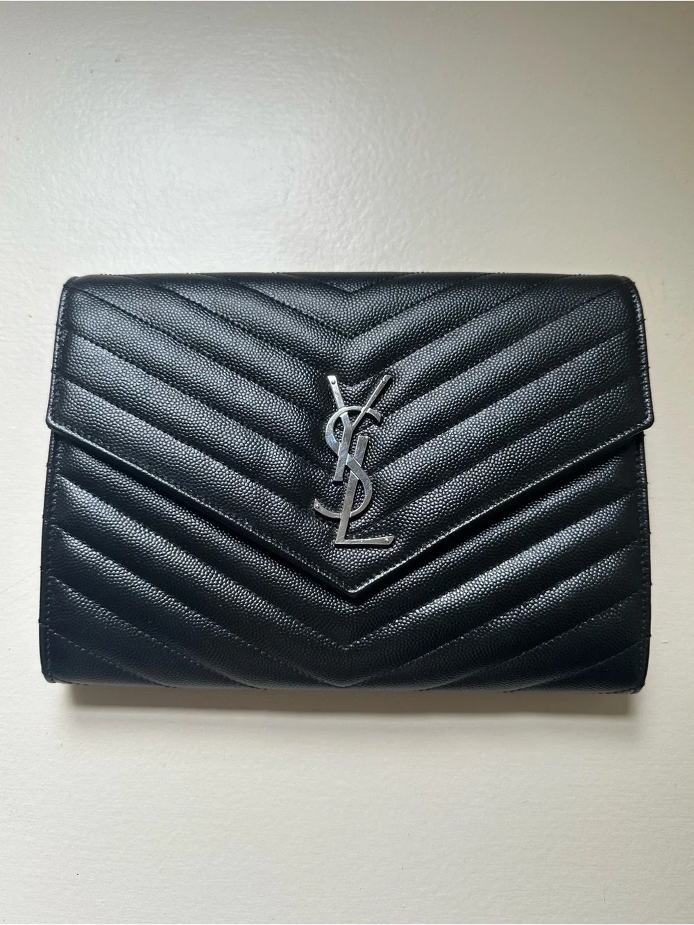 Saint Laurent Cassandre Leather Clutch - Picture 2 of 7
